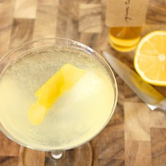 Vodka Martini with Green Tea Simple Syrup