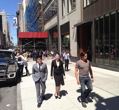 Filming a scene, 5th Avenue
