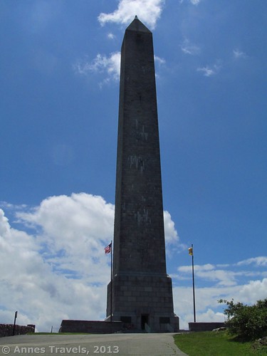 The High Point Monument from the lower parking area, High Point State Park, New Jersey