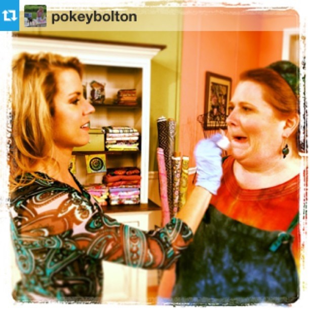 Makeup is the bane of my existence! I was "glowing" (aka sweating) all day and people were constantly blotting me. Thanks Pokey!! #Repost from @pokeybolton with @repostapp