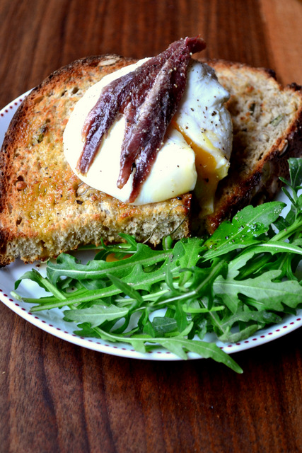 Poached Eggs with Anchovies Recipe (3)