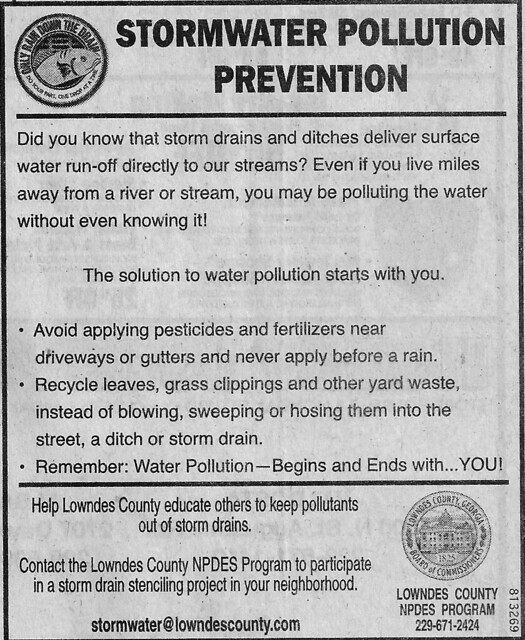 Stormwater Pollution Prevention --Lowndes County NPDES Program
