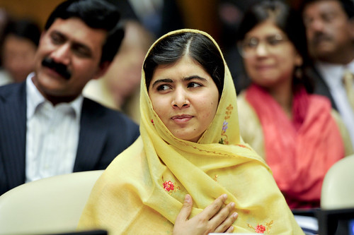 Malala Yousafzai at the Global Education First Initiative anniversary event