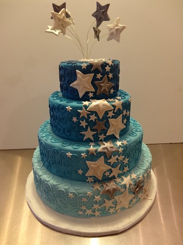 Starry Wedding Cake by CAKE Amsterdam - Cakes by ZOBOT