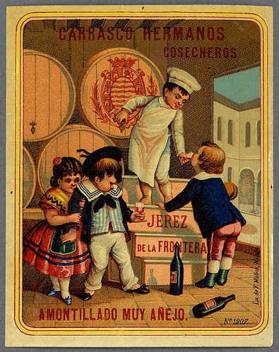 026- Etiquetas de bebidas. Niños y ángeles -1890 - 1920 - Biblioteca Digital Hispánica