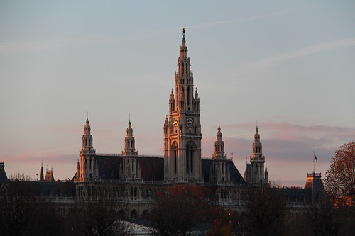 Rathaus at sunset
