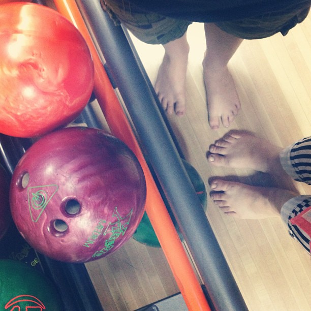 Apparently in SA you can bowl barefoot.