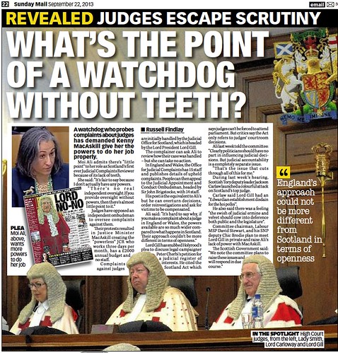 What's the point of a watchdog without teeth - Sunday Mail 22 September 2013