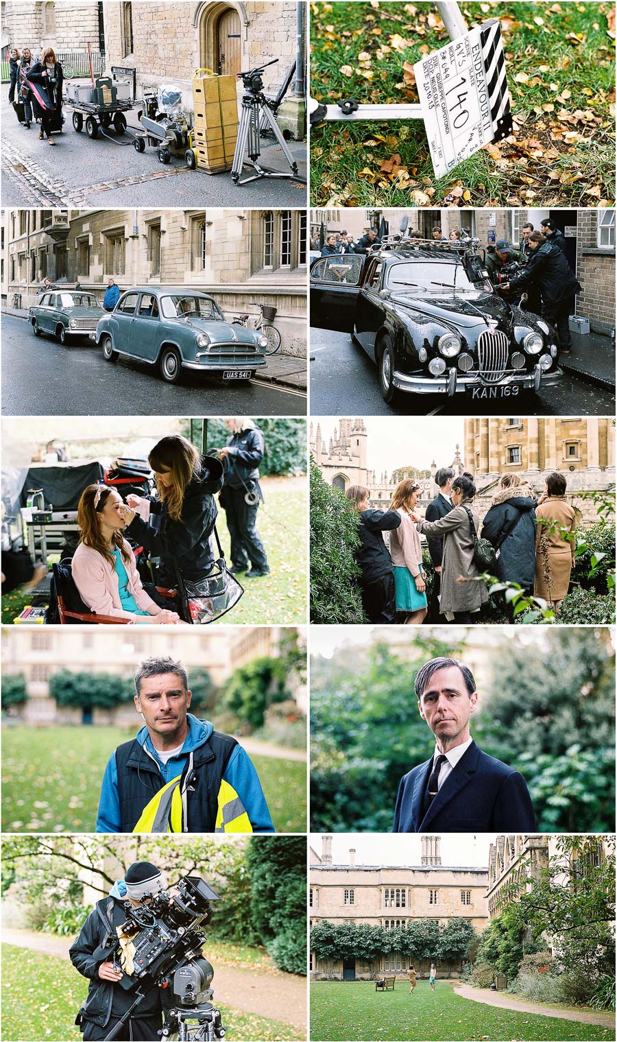 behind the scenes of Endeavour series 2 filming in oxford