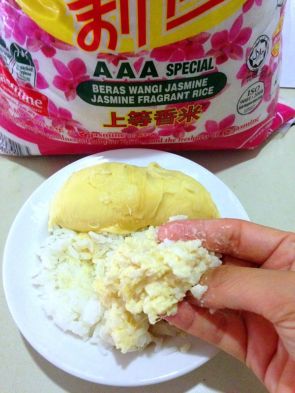 jasmine rice with durian