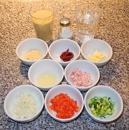 Couscous-Salat Zutaten