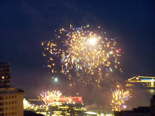 Random fireworks in Monaco port