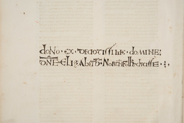 Donation inscription in Anonymous: Pharetra doctorum et philosophorum