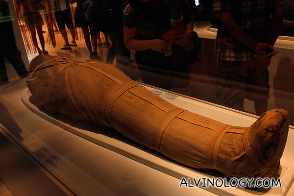 A mummy with a body inside 