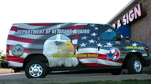 Veterans Transportation Service van wrap, downloaded from Banner & Sign Express. by busboy4