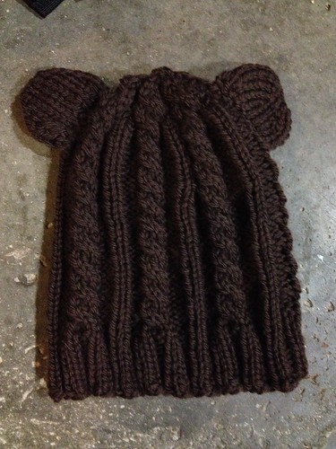 Cabled Teddy Hat