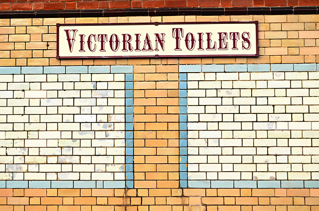 Old Sign, Victorian Toilets, Rothesay, Isle of Bute, Scotland