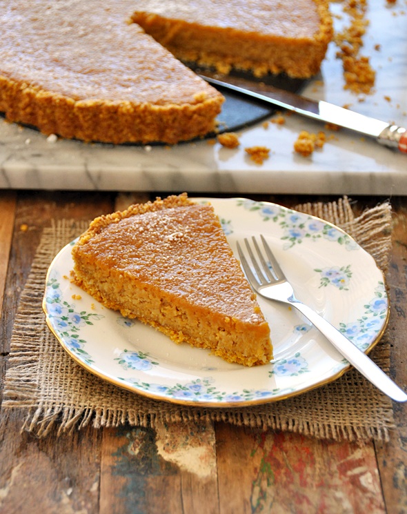 Pumpkin & Coconut Tart - A Gluten Free Baking Recipe | www.fussfreecooking.com