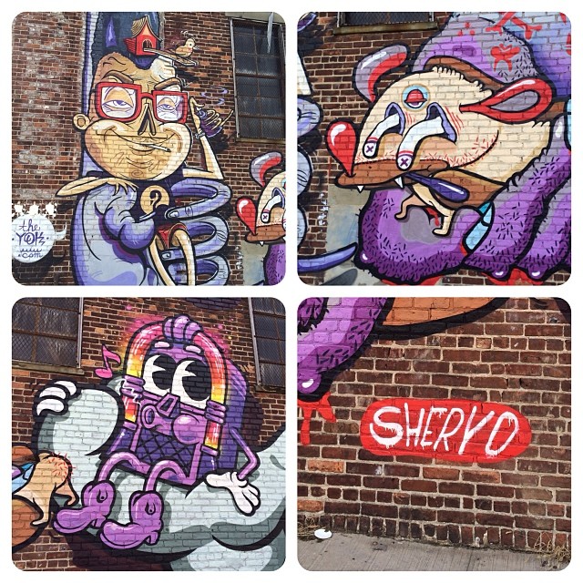 Shades of Ren and Stimpy? Street art in Bushwick