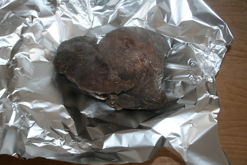 66 - Fleisch in Alufolie warmhalten / Wrap in silver paper to hold warm