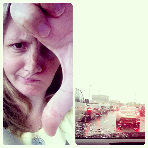 Washington DC, this is my thoughts on your rainy day traffic! #thumbsdown