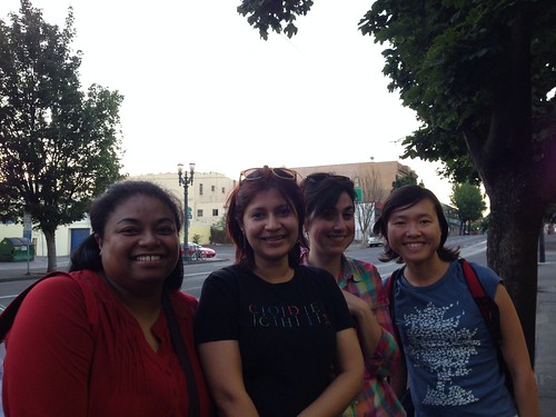 8:36pm: was out at Nicholas with these amazing women (Rose, Rupa, Julia, and Chiu-Ki), in town for #oscon!