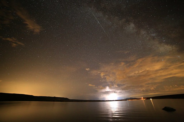 Milkyway, Meteor and lightning