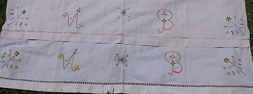 The original piece of embroidery and the reproduction