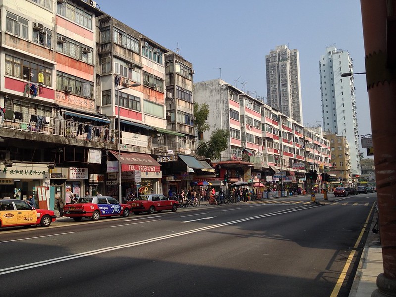 Typical street in Tai Po District