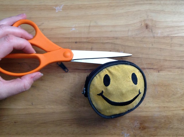 Smiley faced pouch time capsule
