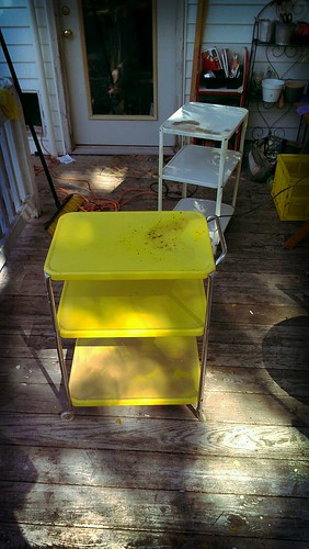 Refinishing metal carts! by The Paper Doll