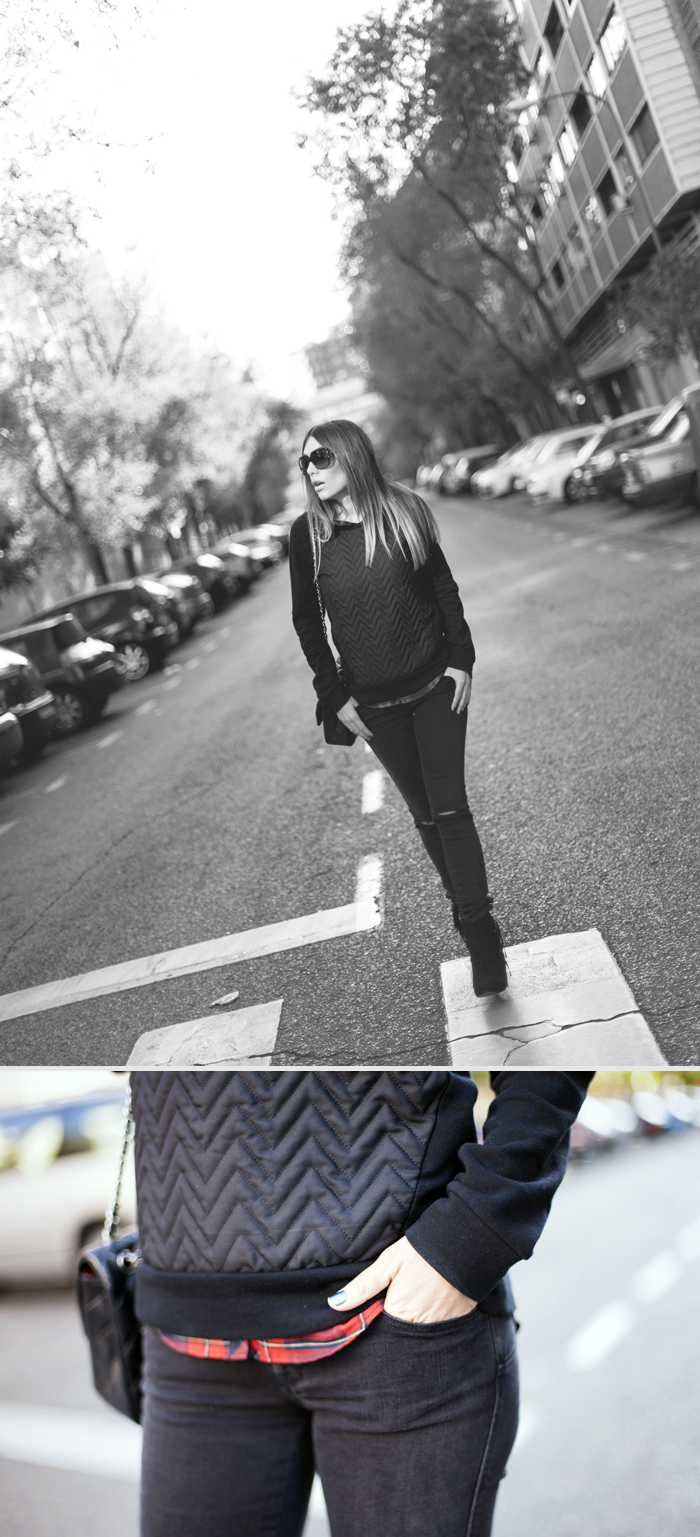 street style barbara crespo all black C&A outfit fashion blogger