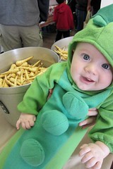Zeke as a Peapod with Parsnips