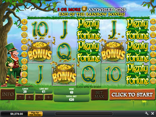 free Plenty o'Fortune free spins feature