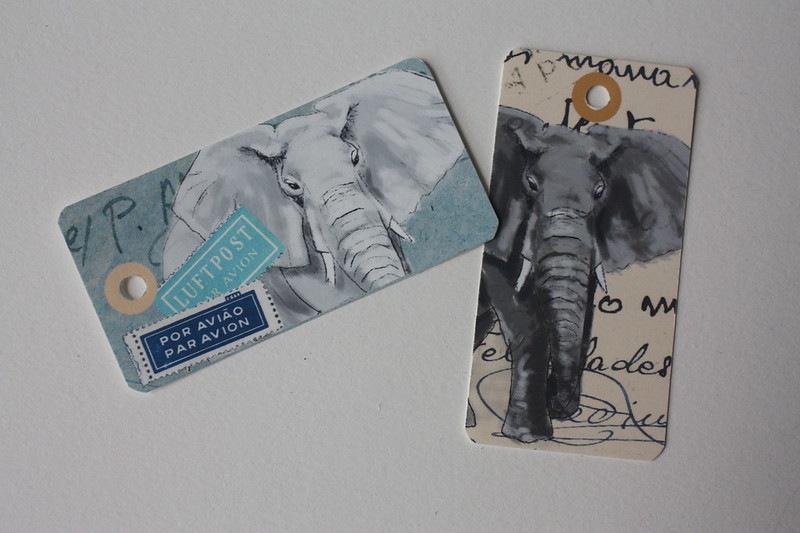 elephant gift tags