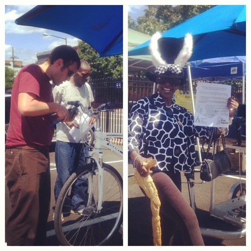 Our east of the river outreach program has partnered with The Bike House to run bike-repair clinics at the Big Chair flea market. See waba.org/get_involved/eastoftheriver.php for more information.