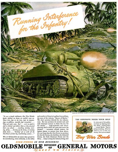 1944 - jun - 12 - LIFE MAG - RUNNING INTERFERENCE - OLDSMOBILE by roitberg