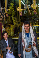 shop owners in Sana'a, Yemen