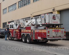 FDNY Tiller Ladder ST02003 Fire Truck, Blissville, Queens, New York City