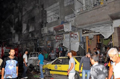 A bomb explosion in the Syrian capital of Damascus killed 18 people on August 6, 2013. by Pan-African News Wire File Photos