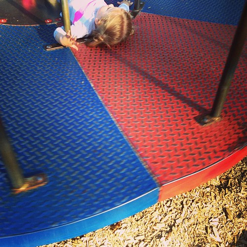 Fast #fmsphotoaday A little girl I know likes to go fast on the merry-go-round.