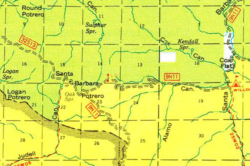 Santa Barbara Potrero 1974 Map
