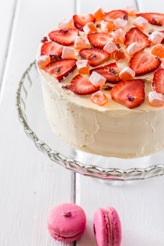 Strawberry & Rose Tres Leche Cake