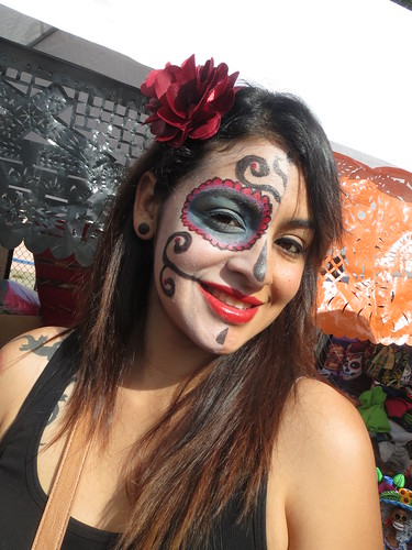 Woman with Day of the Dead Makeup