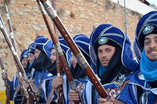 Moros y cristianos / Mojacar/guerreos en azul y turquesa