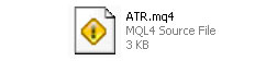The MQ4 ATR indicator file for MetaTrader