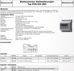 Honeywell - PCR 300 - Ersatz Temparaturfuehler PCR-61007
