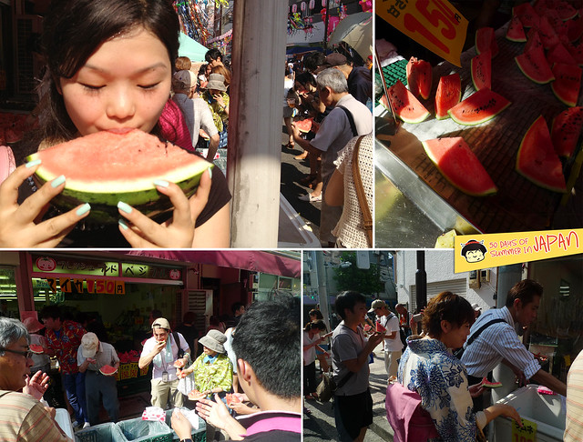Shitamachi Tanabata Matsuri (2013) - eating watermelon