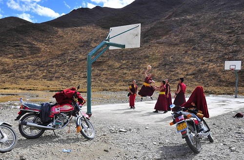 Monks Playing Basketball.