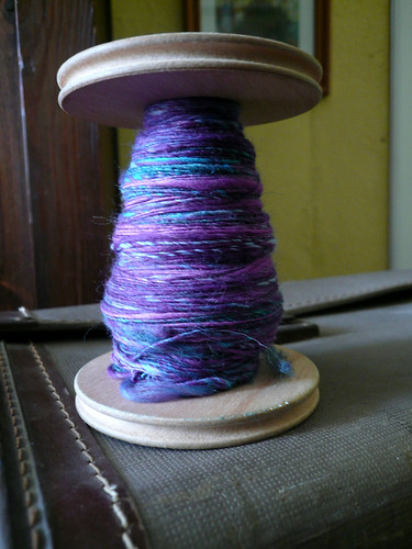 Purple batt Spun